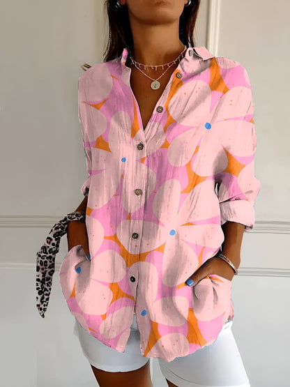 Maishie | Women's Casual Floral Blouse with Button Front Style