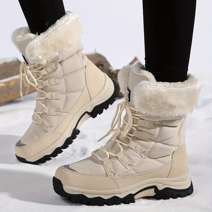 Women's Insulated Snow Boots Lace-Up Faux Fur Lining