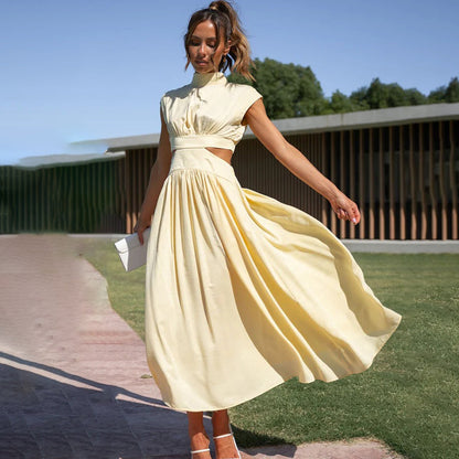 Waverie | Halter Neck Dress Women with Elegant Summer Fashion