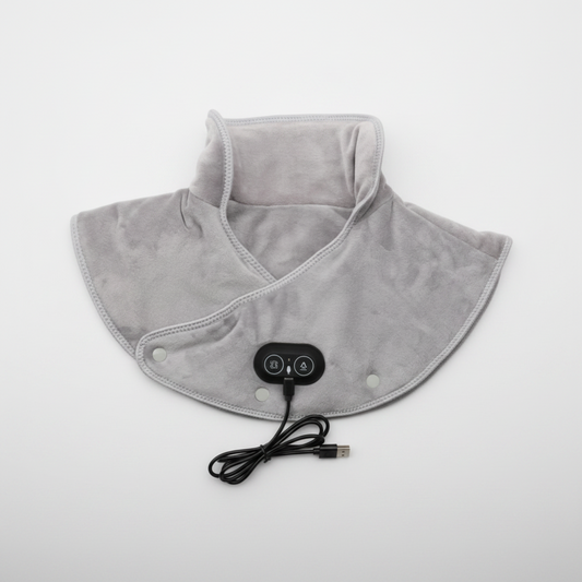 Electric Heating Pad with Vibration Massage – USB Heated Back & Neck Pad