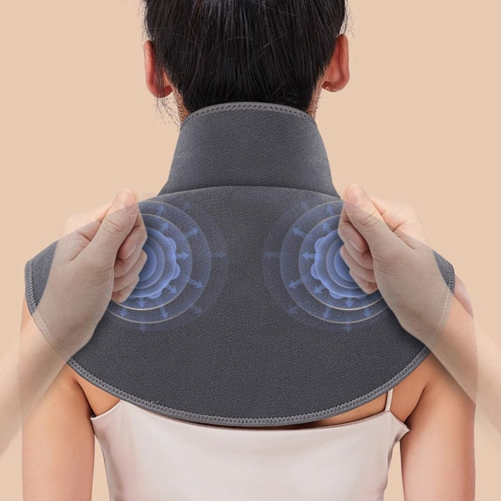 Electric Heating Pad with Vibration Massage – USB Heated Back & Neck Pad