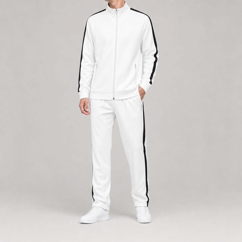 Men's Full Zip Track Set - Casual Jacket and Pants