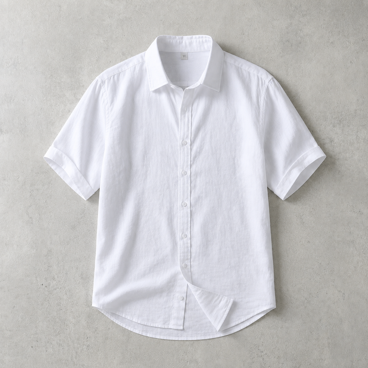 Men's Linen Shirt - Short Sleeve Casual Button Down