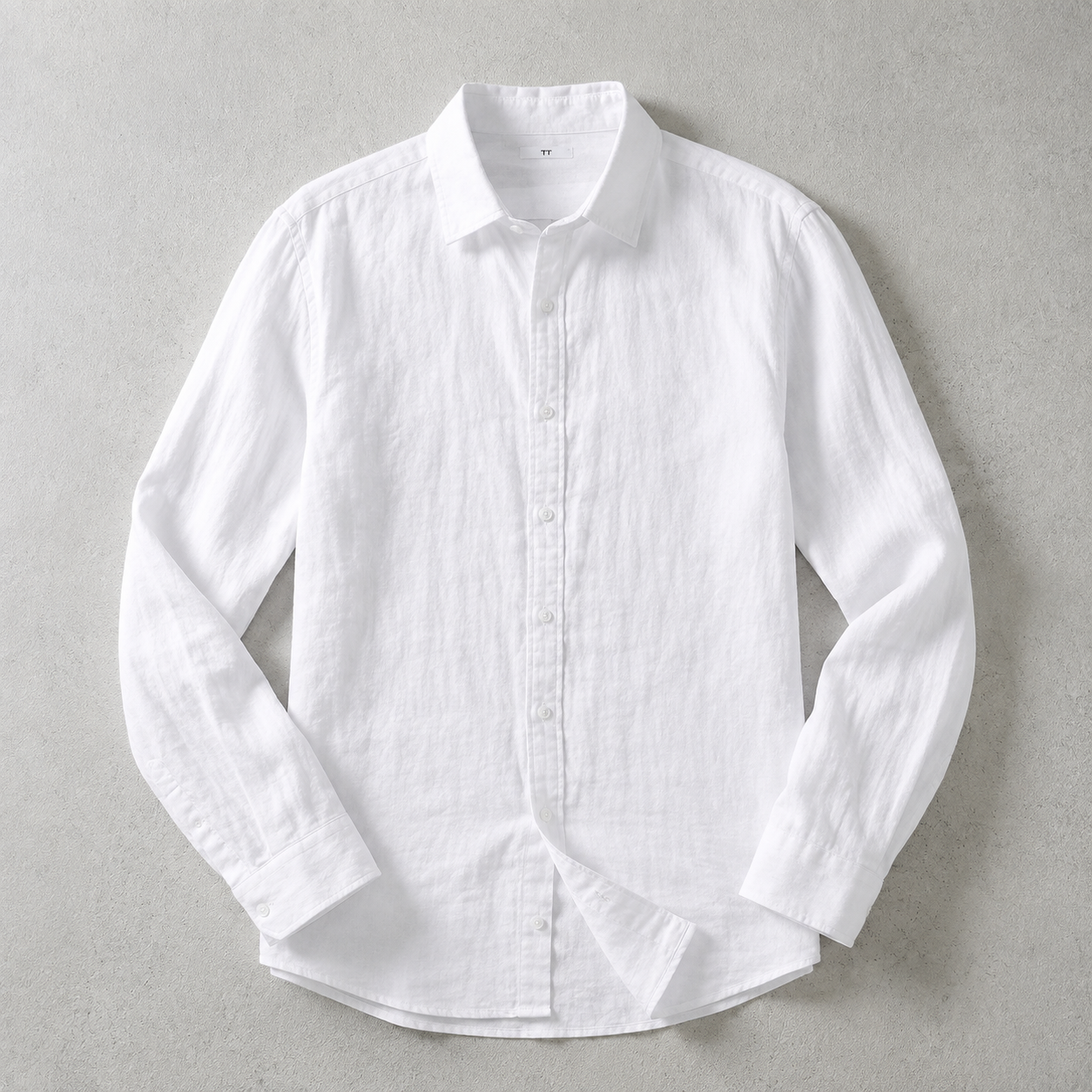 Men's Linen Shirt - Long Sleeve Casual Button Down
