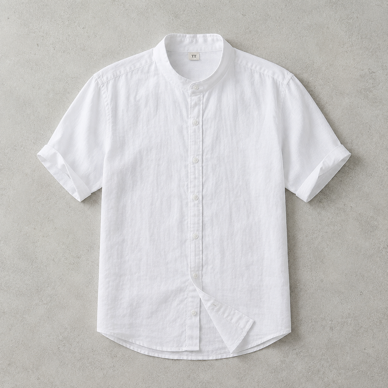 Men's Linen Shirt - Short Sleeve Casual Button Down