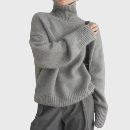 Women's High-Neck Turtleneck Sweater – Knit