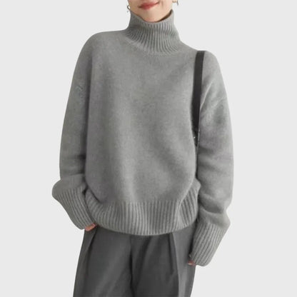 Women's High-Neck Turtleneck Sweater – Knit