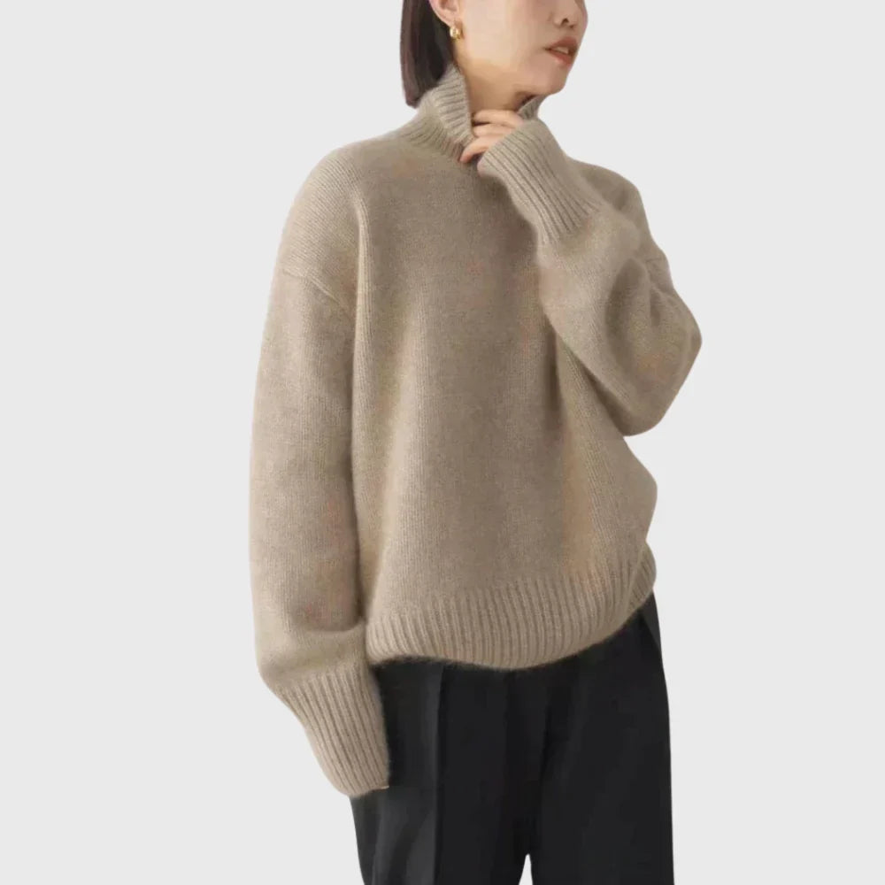 Women's High-Neck Turtleneck Sweater – Knit