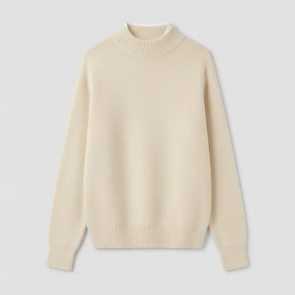 Women's Mock Neck Knit Sweater – Long Sleeve
