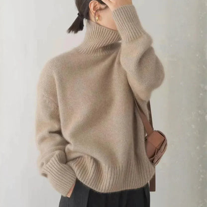 Women's Turtleneck Sweater – Classic Knit Design