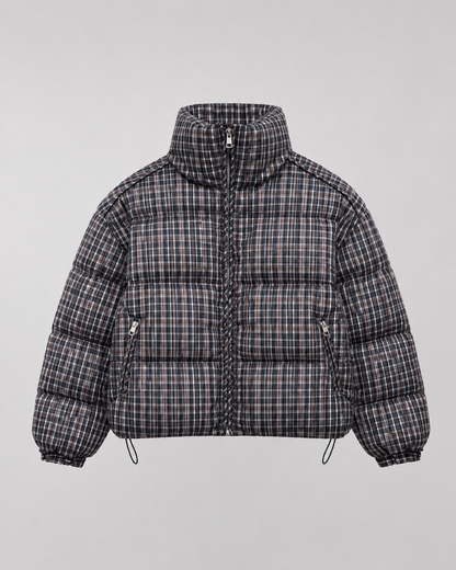 Women's Puffer Coat - Quilted Winter Jacket with Funnel Neck