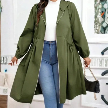 Women’s Plus Size Hooded Coat - Zip Up Winter Jacket