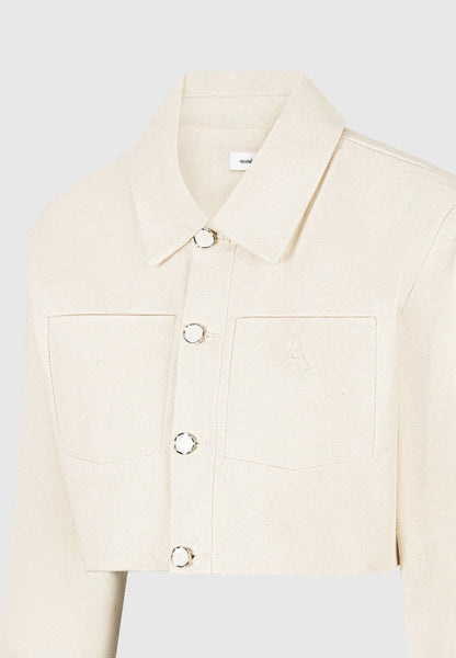 Women's Cropped Denim Jacket – Wide Shoulders
