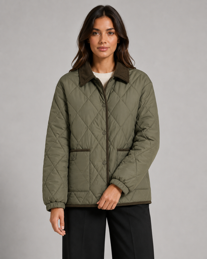 Women's Quilted Jacket - Lightweight Puffer Winter Coat