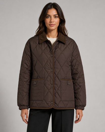 Women's Quilted Jacket - Lightweight Puffer Winter Coat