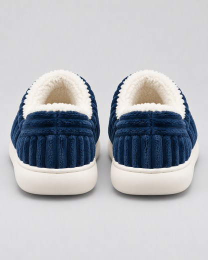 Women's Fleece Lined Slippers - Closed Toe Thick Sole