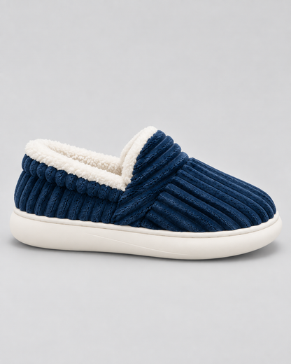 Women's Fleece Lined Slippers - Closed Toe Thick Sole