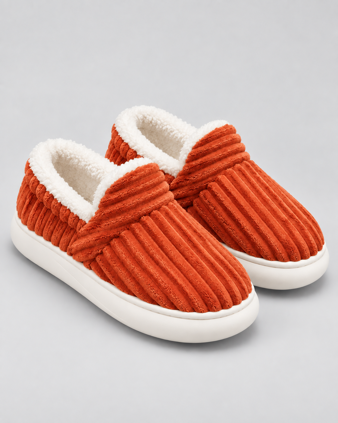 Women's Fleece Lined Slippers - Closed Toe Thick Sole