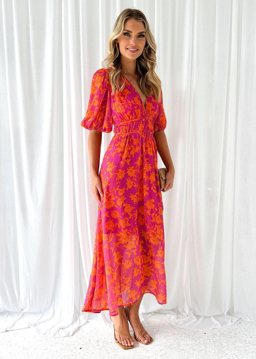 Rosavellee | Floral Evening Maxi Dress Women Fashion Style