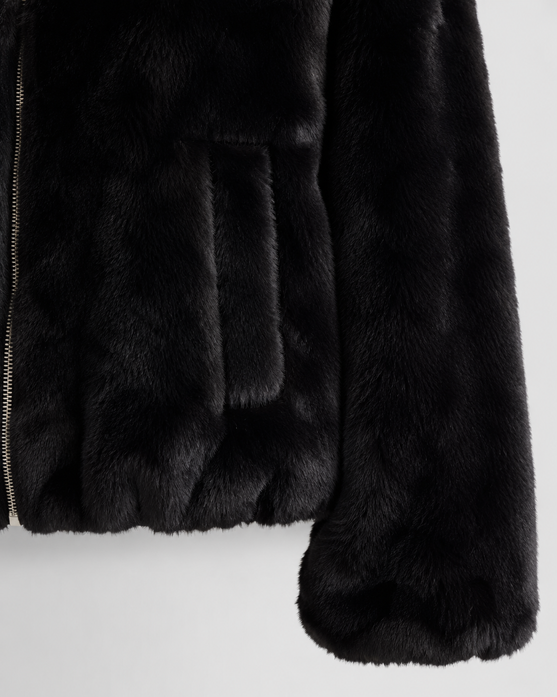 Women's Faux Fur Jacket - Hooded Zip Up Plush Jacket