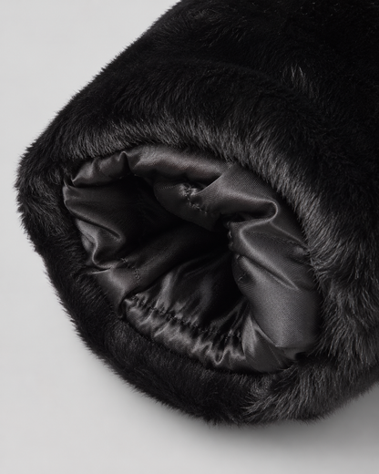 Women's Faux Fur Jacket - Hooded Zip Up Plush Jacket