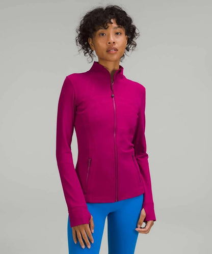 Women’s Zip Up Jacket - High Neck Pockets Casual Outerwear