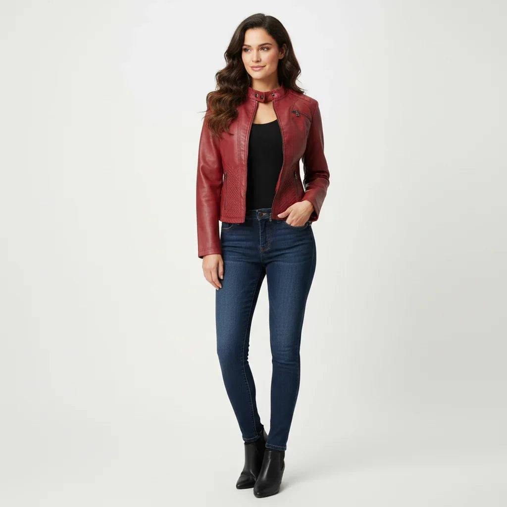 Women's Quilted Winter Coat - Hooded Longline Zip Up Jacket