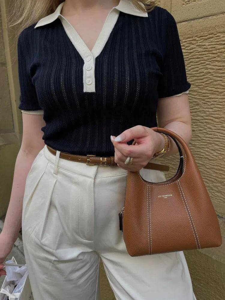 Women's Knit Polo Shirt – Slim Fit Short Sleeve