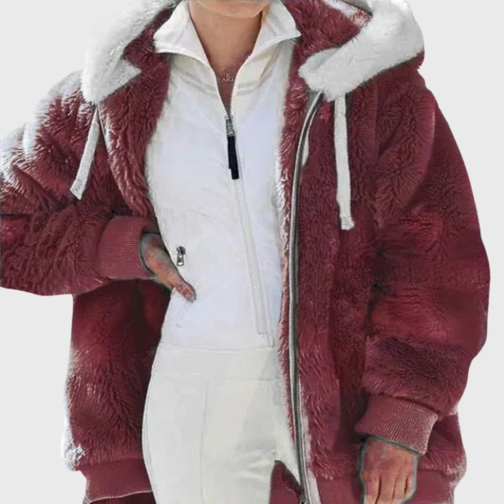 Women's Multicolor Patchwork Puffer Jacket – Hooded Zip-Up