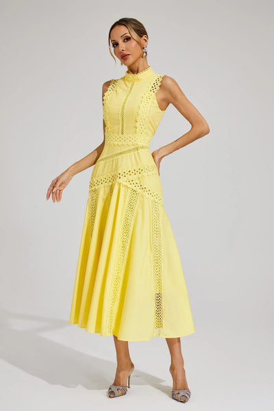 Anouk | Flowy Midi Wedding Guest Dress for Garden Celebrations