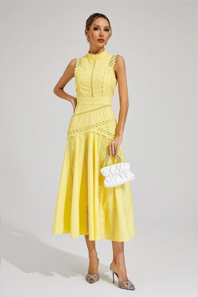 Anouk | Flowy Midi Wedding Guest Dress for Garden Celebrations