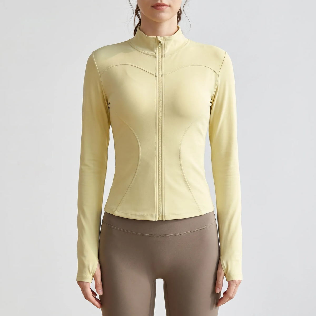 Women's Fitted Sport Jacket - Zip Up Long Sleeve