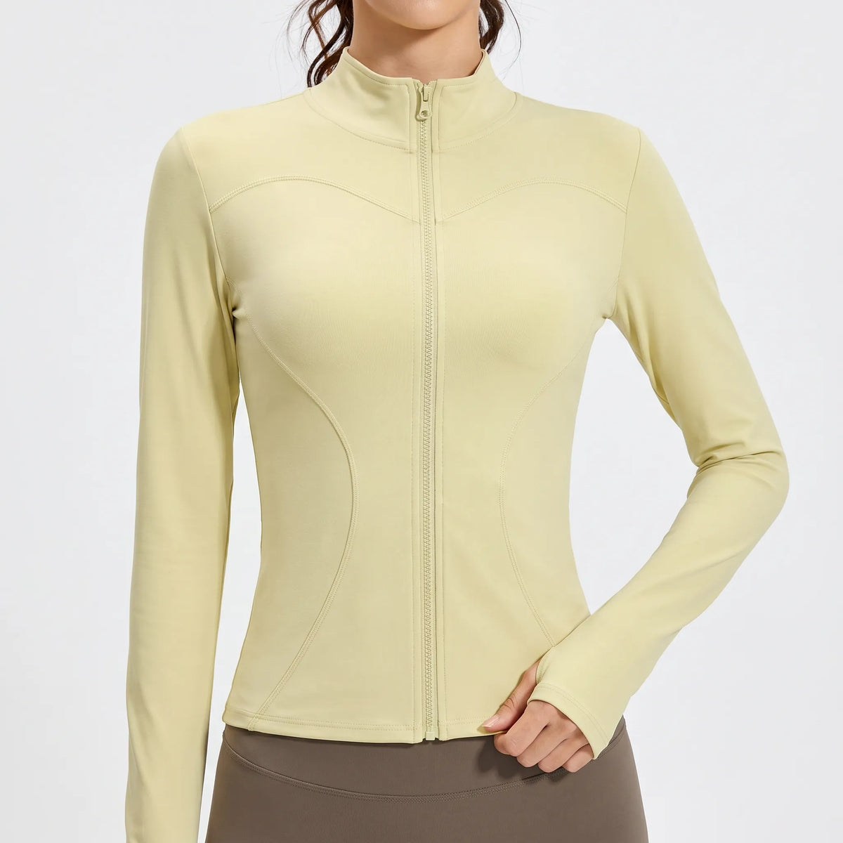 Women's Fitted Sport Jacket - Zip Up Long Sleeve