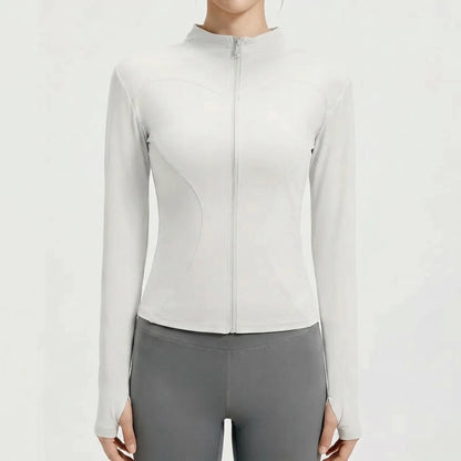 Women's Fitted Sport Jacket - Zip Up Long Sleeve
