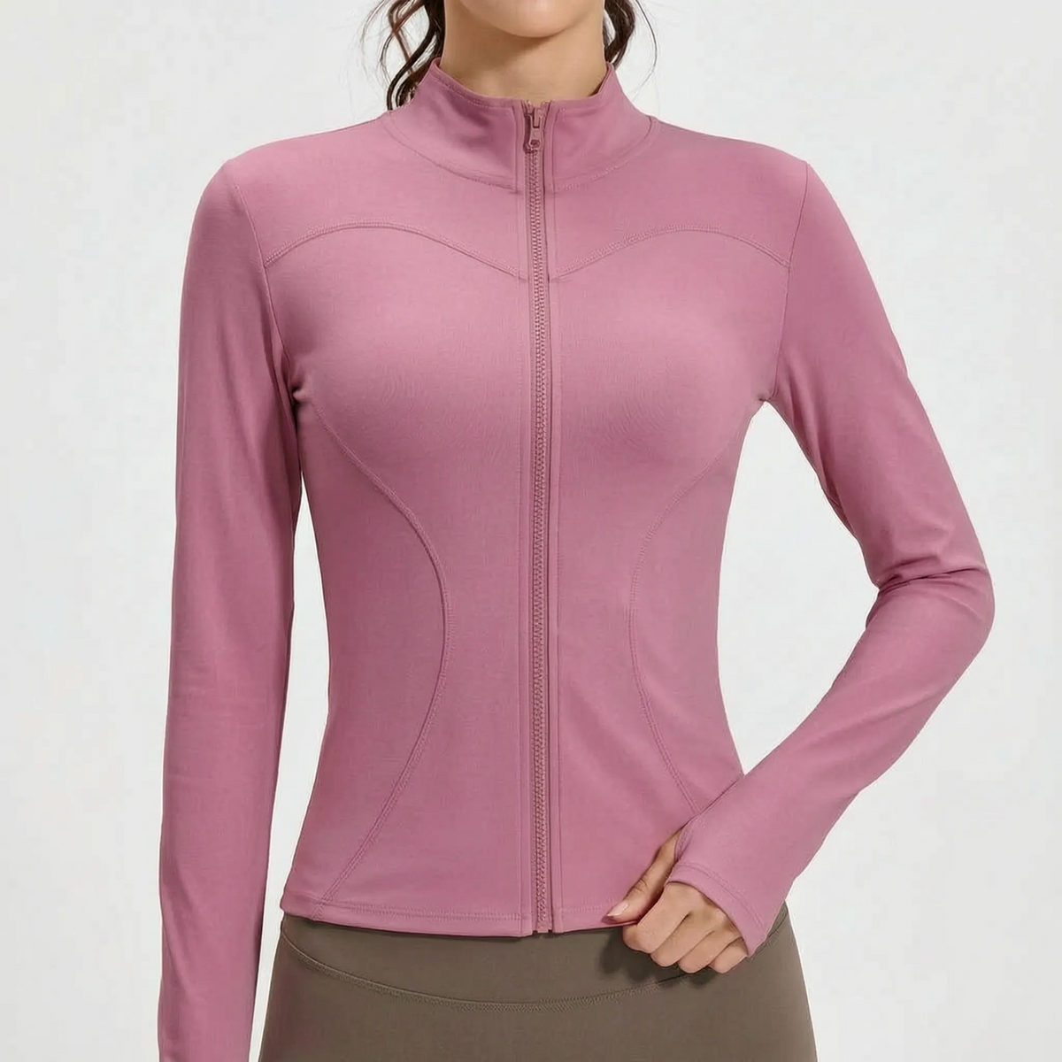 Women's Fitted Sport Jacket - Zip Up Long Sleeve