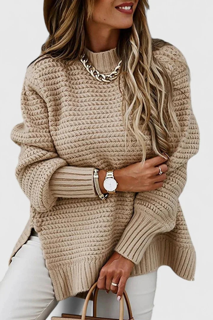 Women's Loose Fit Sweater – Crewneck Long Sleeve