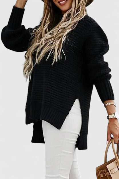 Women's Loose Fit Sweater – Crewneck Long Sleeve