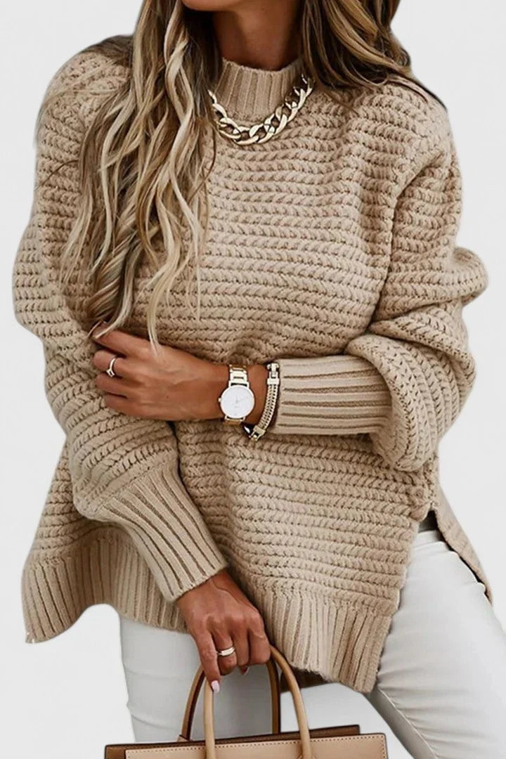 Women's Loose Fit Sweater – Crewneck Long Sleeve