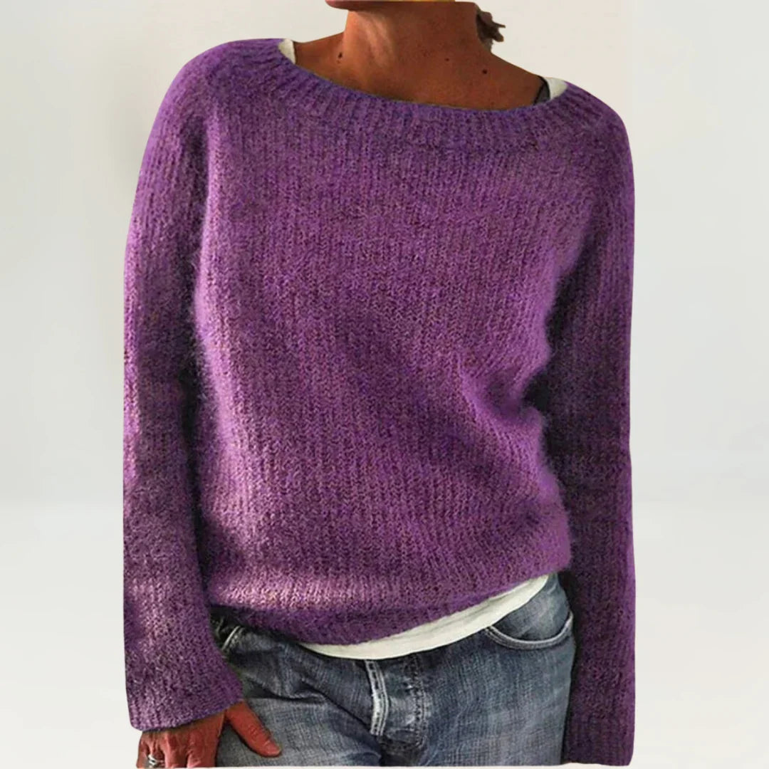 Women's Textured Knit Sweater – Long Sleeve