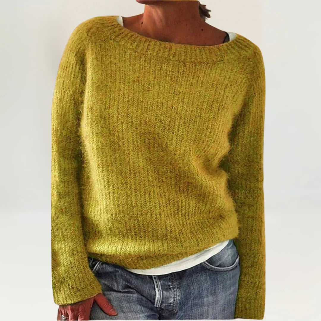Women's Textured Knit Sweater – Long Sleeve