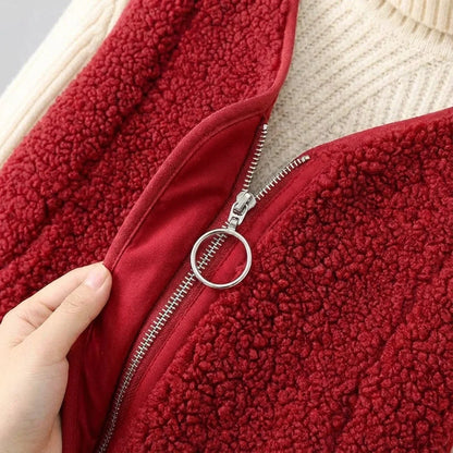 Women's Fleece Sweater Vest – Zip-Up with Pockets