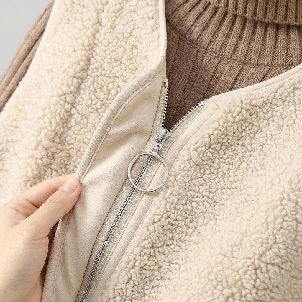 Women's Fleece Sweater Vest – Zip-Up with Pockets