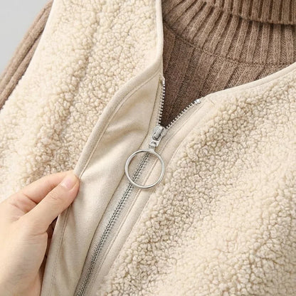 Women's Fleece Sweater Vest – Zip-Up with Pockets