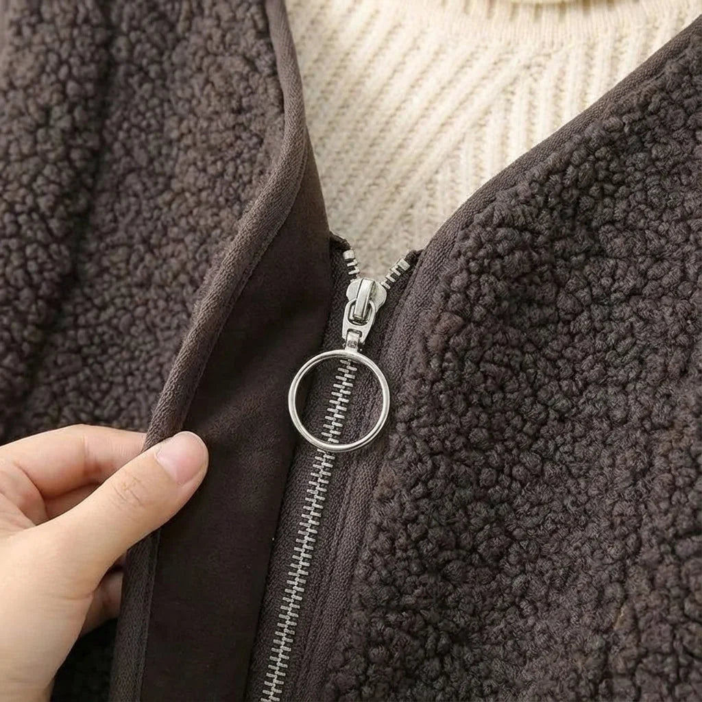 Women's Fleece Sweater Vest – Zip-Up with Pockets