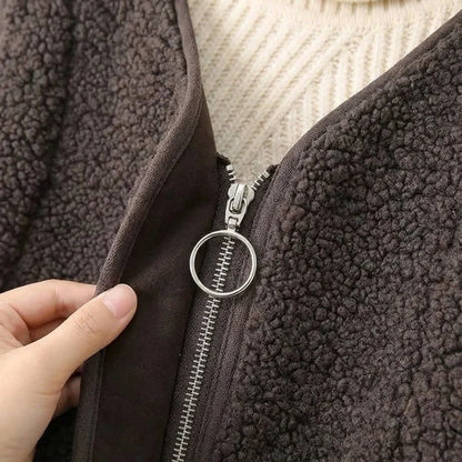 Women's Fleece Sweater Vest – Zip-Up with Pockets
