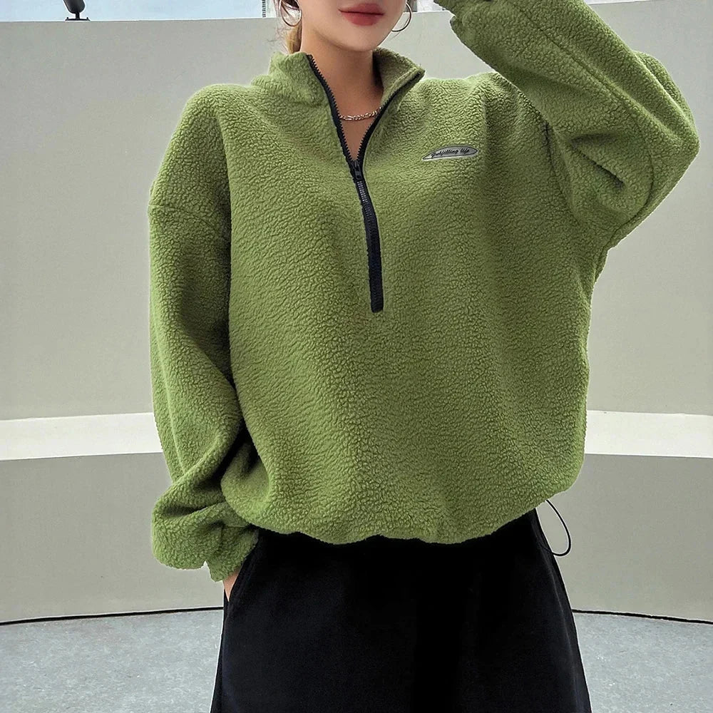 Women's Half-Zip Sweatshirt – Long Sleeve Pullover