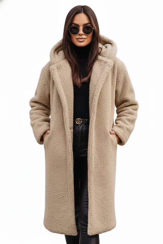 Women’s Teddy Coat - Letterman Jacket Soft Winter Outerwear