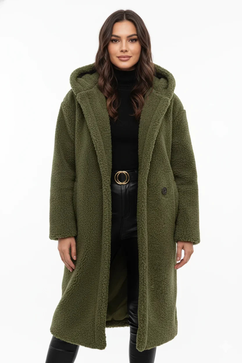 Women’s Teddy Coat - Letterman Jacket Soft Winter Outerwear