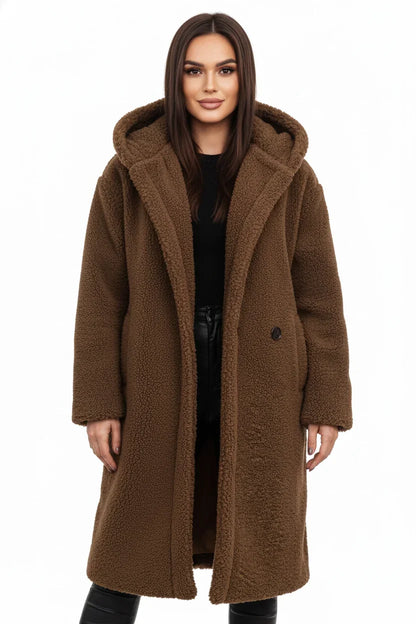 Women’s Teddy Coat - Letterman Jacket Soft Winter Outerwear