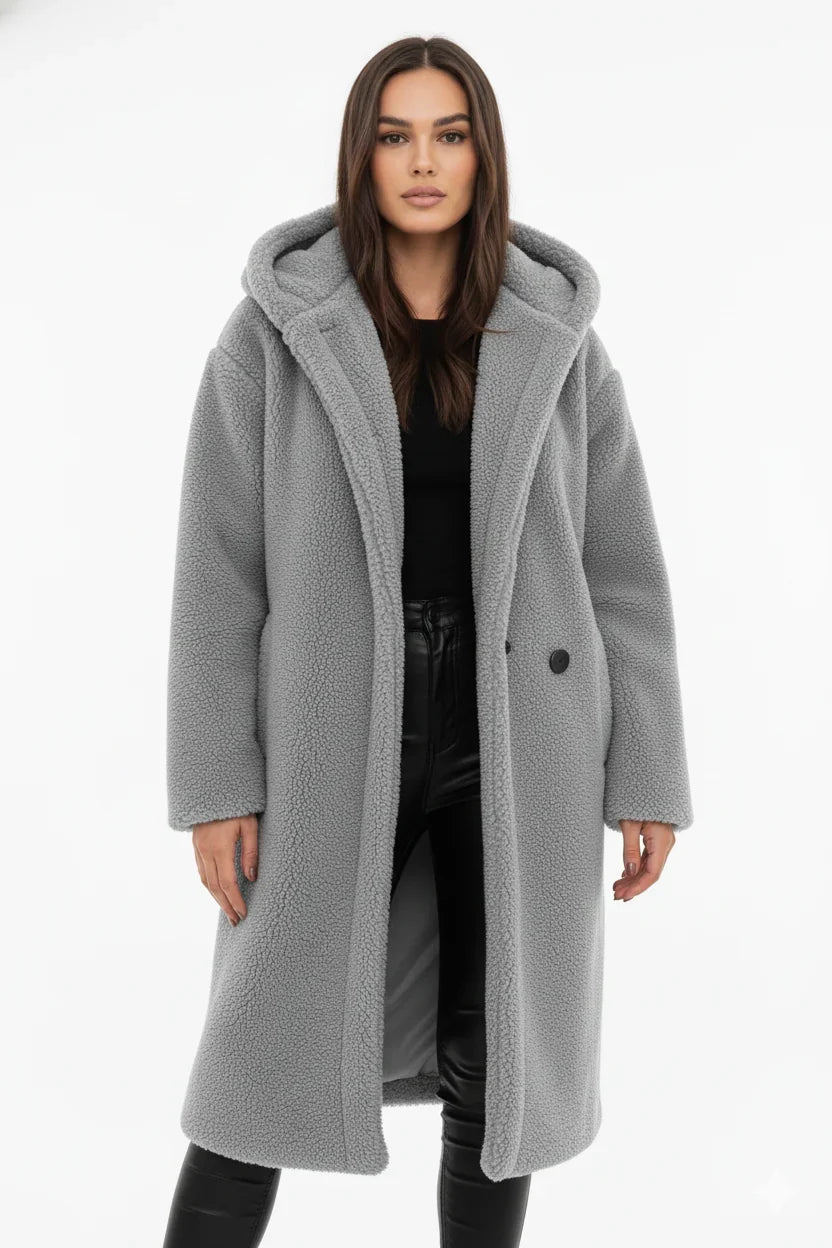 Women’s Teddy Coat - Letterman Jacket Soft Winter Outerwear